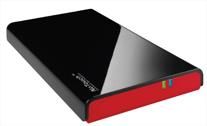 320GB Portable HDD Black Red With Fully HD Movies  large image 0