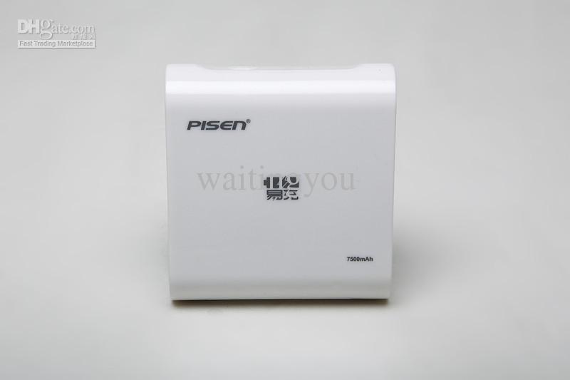 PISEN 7500mAh Portable Power Bank Universal 2 USB Output large image 0