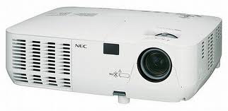 NEC NP115 Projector with Projector Screen large image 0
