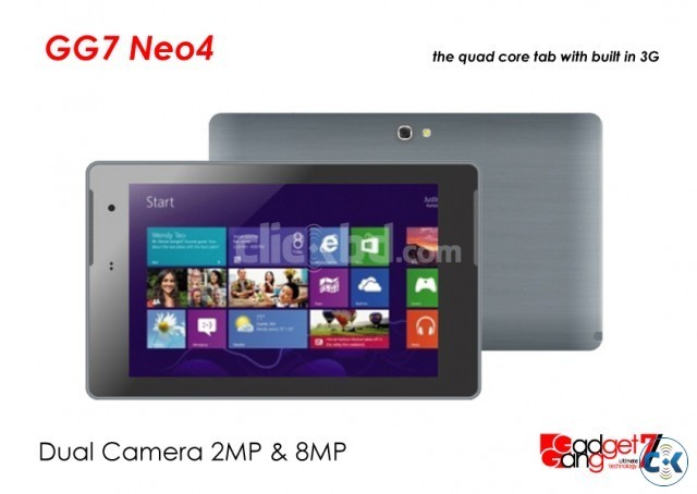 GadgetGang7 Neo4 Quad Core tab with built in 3G 2G SIM large image 0