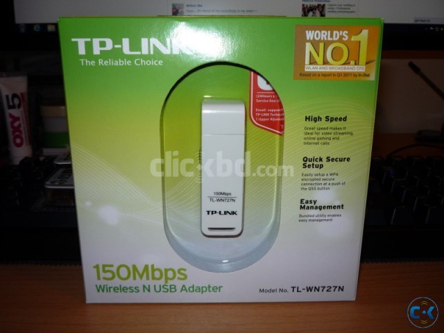 150Mbps Wireless N USB Adapter TL-WN727N large image 0