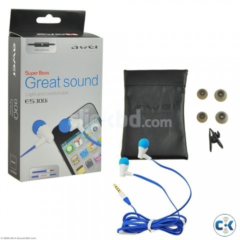 New Awei ES 300i Plug In ear headphone large image 0