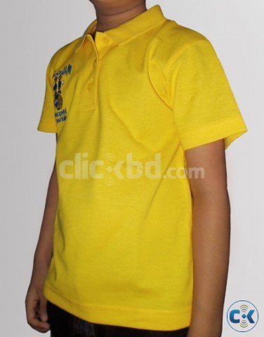 Boys Yellow Cotton Half Sleeves Polo Tshirt large image 0