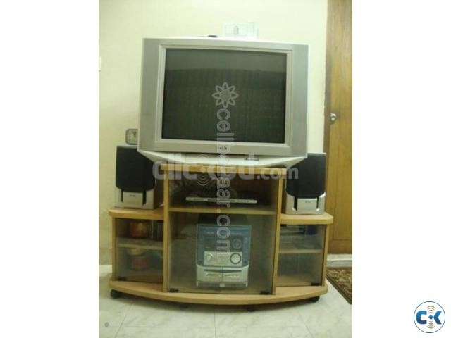 Wooden TV Trolley large image 0