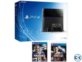 New Playstation 4 Bundle with a PS4 Console Madden NFL 25.