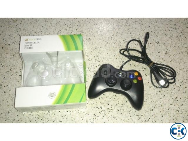 Wired Microsoft Xbox 360 Controller - Black Full Boxed large image 0
