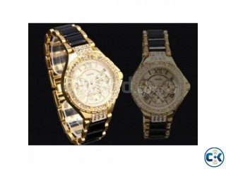 Gold Black Designer Watch