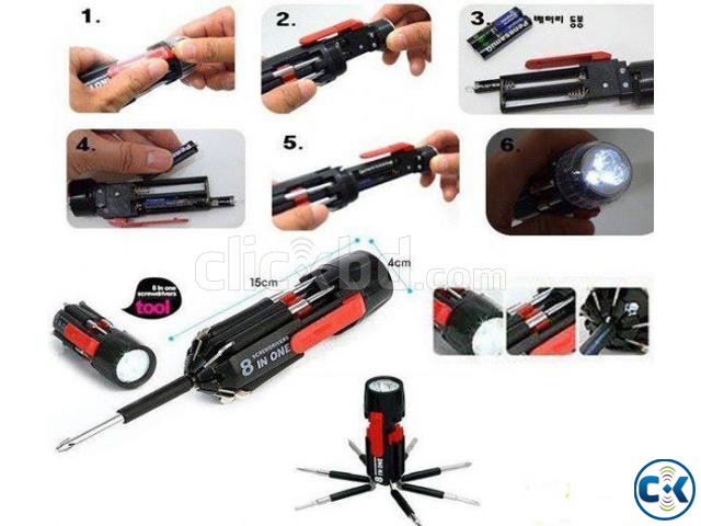 Screwdriver with Flashlight 8-in-1 large image 0