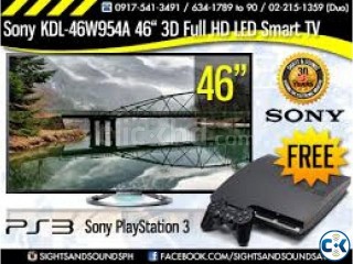 SONY BRAVIA 55INCH SMART 3D INTERNET TV MODEL W954A