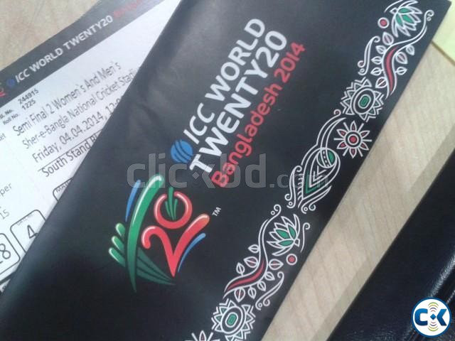 ICC T20 WORLDCUP 2014 MATCH TICKET large image 0