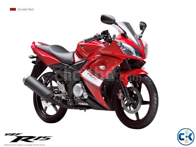 Yamaha R15 150cc red color.showroom conditio large image 0