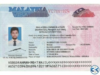 Malaysia contract student visa Airticket Immigration etc