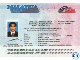 Malaysia contract student visa Airticket Immigration etc