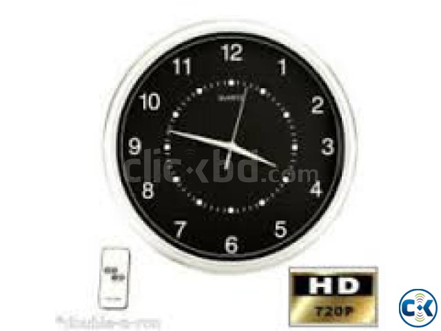 Spy Video camera Wall clock With Remote control large image 0