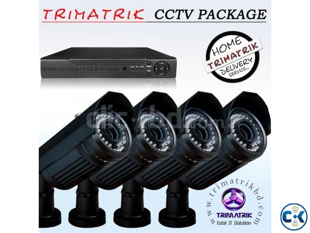 4 CCTV CAMERA PACKAGE WITH STANDALONE DVR large image 0