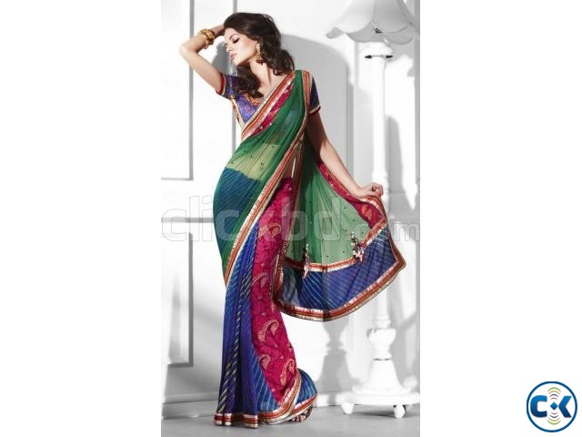 Beautiful Multicolor Saree - Code Moh-Manthan- 2110 large image 0