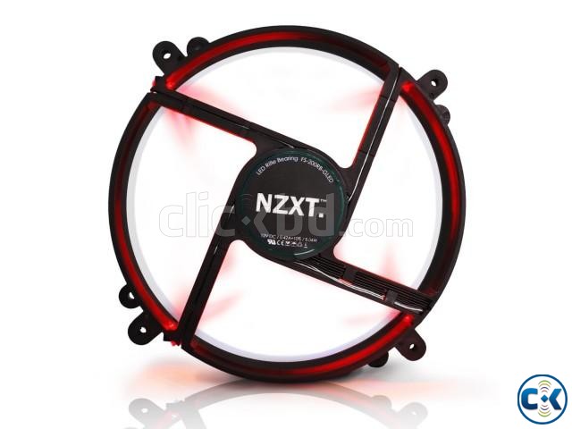 NZXT 200MM Silent 700 rpm LED Fan - FS-200RB-BLED RED large image 0