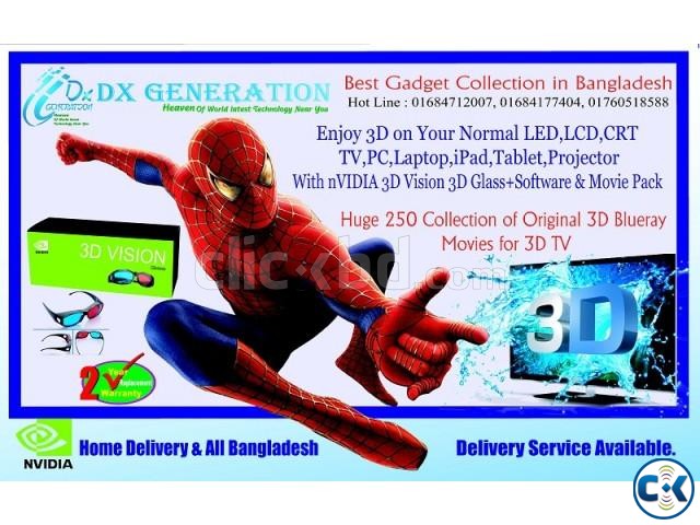 nVIDIA 3D Glass Movie Pack For TV Monitor iPAD Tablet PC large image 0