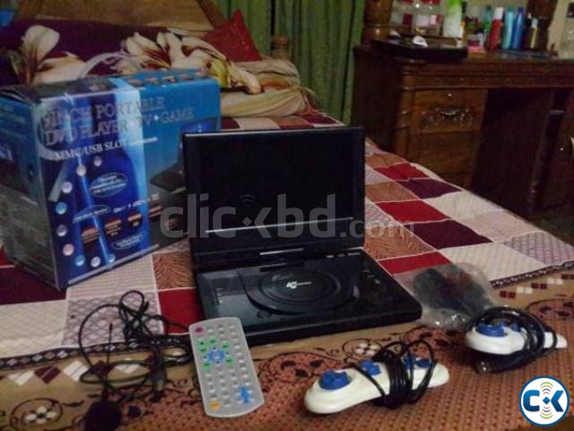 9inch portable TV DVD player Game andUSB large image 0