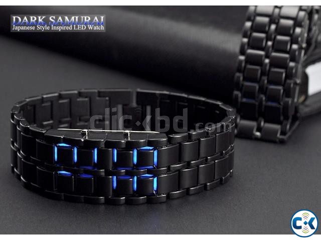 Eid Special Faceless Samurai Led Wrist Watch - Blue large image 0