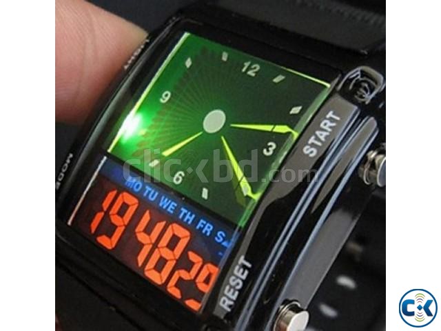 LED Analog Digital Unisex Wrist Watch large image 0