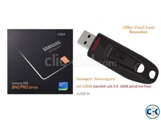Samsung evo pro 128gb SSD Sandisk 16 Gb PenDrive
