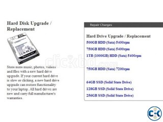 Hard Disk Upgrade / Replacement