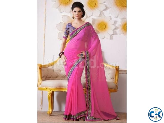 Online saree shopping USA admirable hot pink bamber large image 0