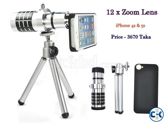 12x Zoom Lens For iPhone 4s 5s large image 0