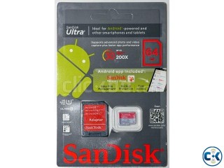 SanDisk 64GB micro SD Memory Card Class 10 