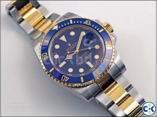 Rolex submeriner gold-blue replica watch with box warranty