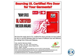 Ready Stock UL Certified Steel Frame Fire Door For Sell