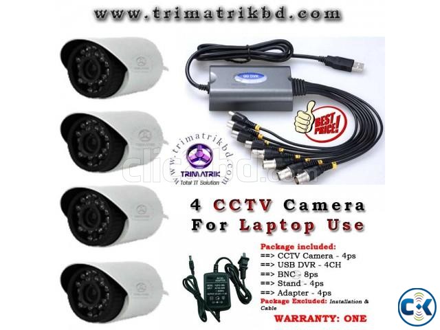 CCTV Camera Sutup With Laptop with USB DVR large image 0