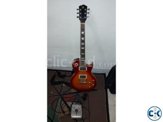 SX Les Paul with Accessories and Processor.