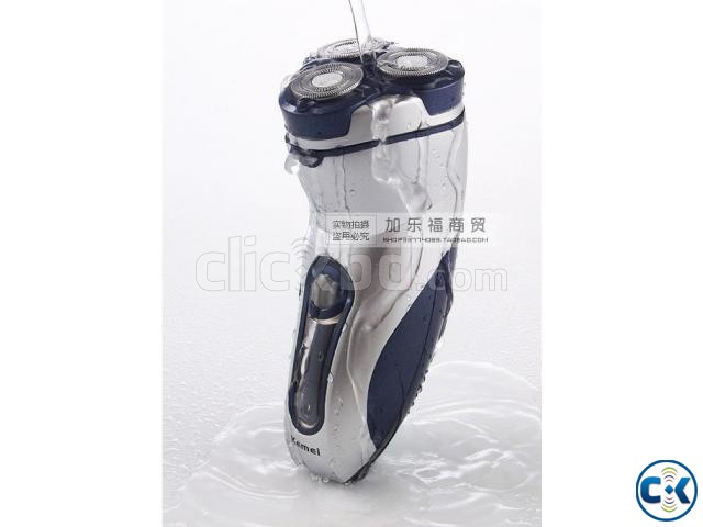 Kemei Cordless Electric Rotary Waterproof Shaver 3d Men s large image 0