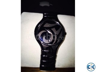 rado ceramic black watch