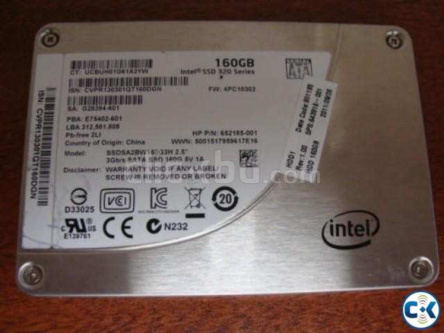 Intel 160gb ssd hard disk fresh and Running large image 0