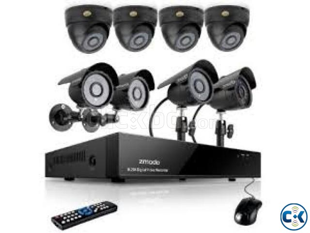 Samsung 4Channel DVR Kit 4 CCTV Camera With monitor large image 0