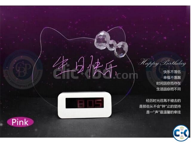 Changeable Status LED Table Clock large image 0