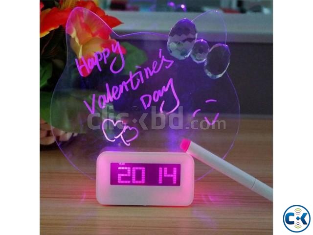 Changeable Status LED Table Clock large image 0