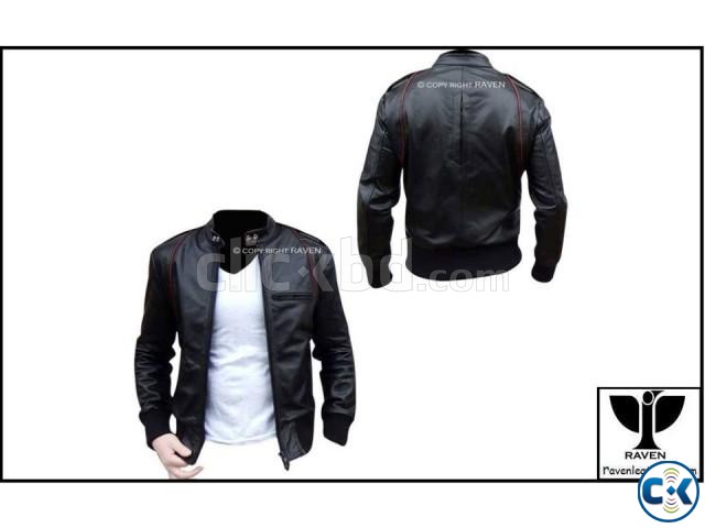 Black Leather Jacket RAVEN large image 0