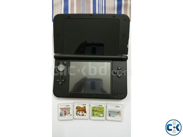nintendo 3ds xl with 5 mario game large image 0