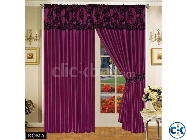 LUXURIOUS FULLY LINED ITALIAN CURTAINS AUBERGINE 66 x72  large image 0