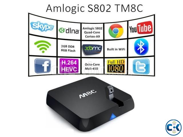 M8C Quad Core Android 4.4 TV Box with 5MP camera large image 0