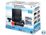 PS 3 320 GB Slim Modded with Move bundle package for Sale