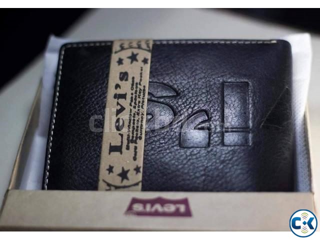 Original Levis Black Color Money Bag genuine Leather large image 0