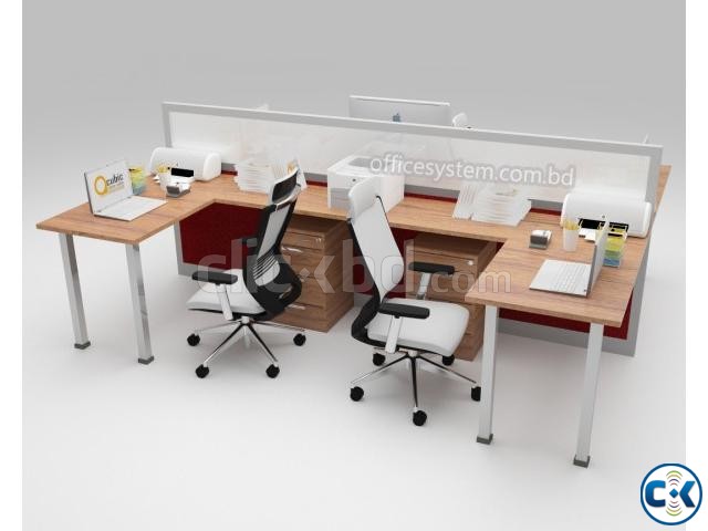 Office workstation cubicles for 4 person large image 0