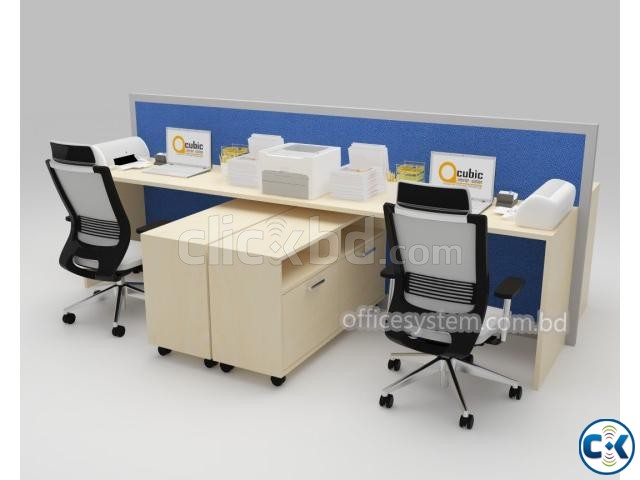 Latest office workstation for 4 person Model Code - S - 0014 large image 0