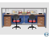 Office workstation furniture for 4 person space utilization