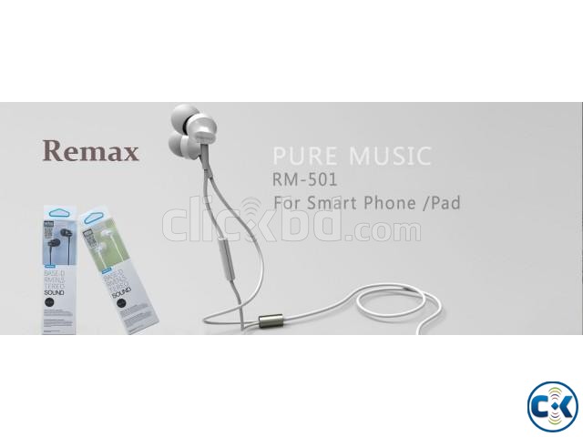 Original REMAX RM501 Earphone with Microphone large image 0